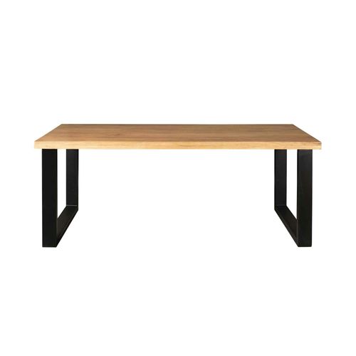 Table à Manger Bois Clair Pied En U 220 Cm Rivano