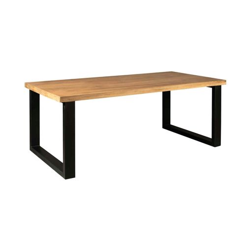 Table à Manger Bois Clair Pied En U 220 Cm Rivano