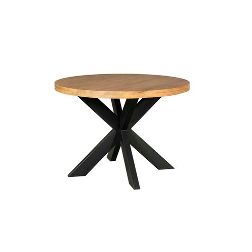Table à Manger Ronde En Bois Clair D.120 Cm Rivano