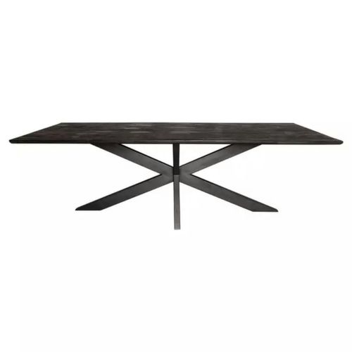 Table à Manger Noire En Bois De Manguier 180 Cm Alvera