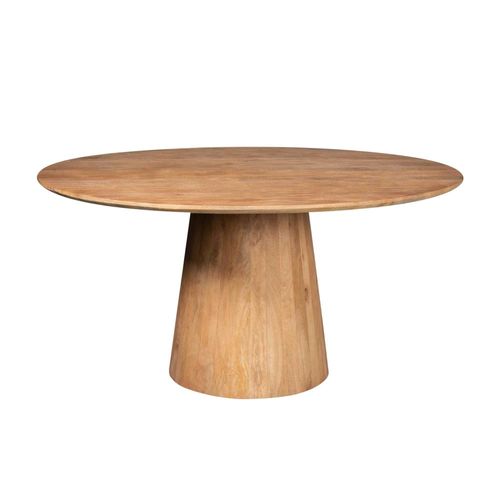 Table à Manger Ronde Pied Central Bois D.150 Cm Cortina