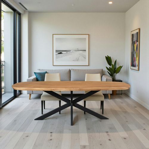 Table à Manger Bois Bords Arrondis 160 Cm Cortina