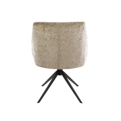 Fauteuil De Table Pivotant En Bouclette Douce Sable (x2) Melbourne