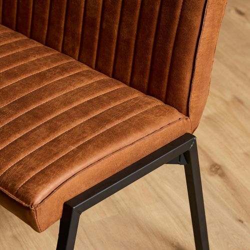 Banc De Table à Manger Cognac à Bandes 155 Cm Cortina