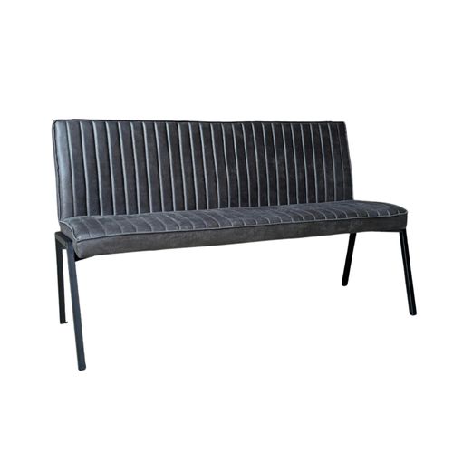 Banc De Table à Manger Gris Foncé à Bandes 155 Cm Cortina