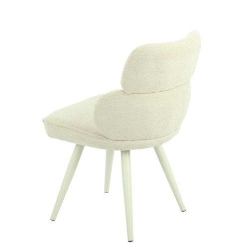 Chaise Tissu Beige à Dossier Structuré (lot De 2) Cortina