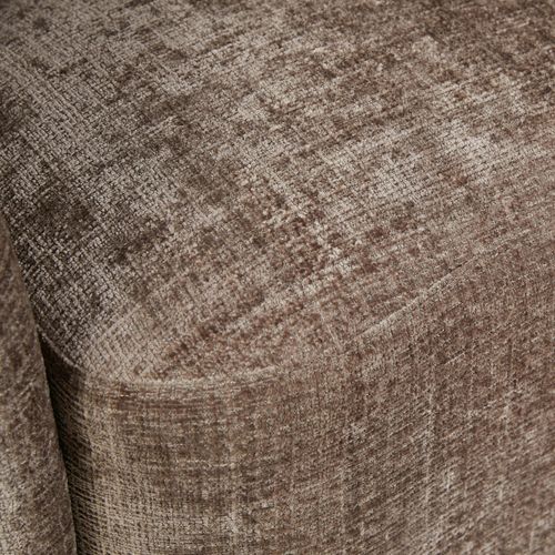 Fauteuil Salon Pivotant Marron Tissu Chenille Belora