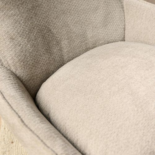 Fauteuil Pivotant Taupe Avec Repose-pieds Belora