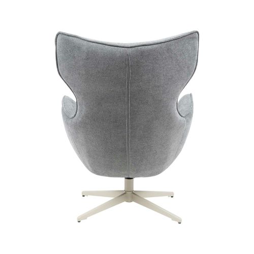 Fauteuil Pivotant Design En Tissu Gris Foncé Belora