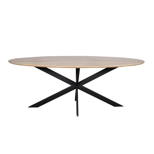 Table à Manger Ovale Bois De Chêne 210 Cm Lexton