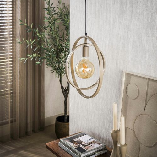 Suspension Métal Beige 1 Anneau Pivotant Tribeca
