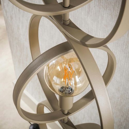 Lampadaire Moderne Beige 4 Anneaux Pivotants Tribeca