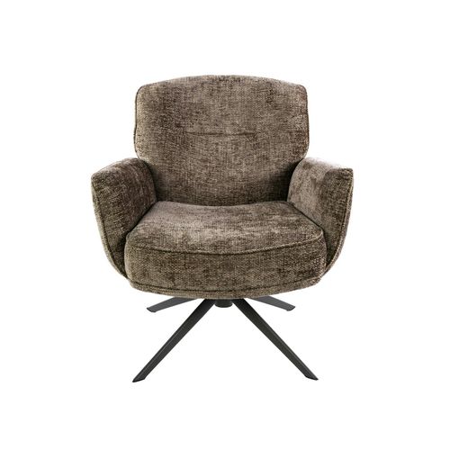 Fauteuil Salon Pivotant Beige Chaud à Dossier Souple Ascoli
