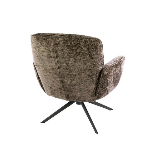 Fauteuil Salon Pivotant Beige Chaud à Dossier Souple Ascoli