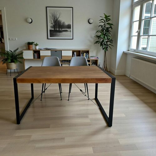 Table à Manger Bois Brun 160 Cm Milora