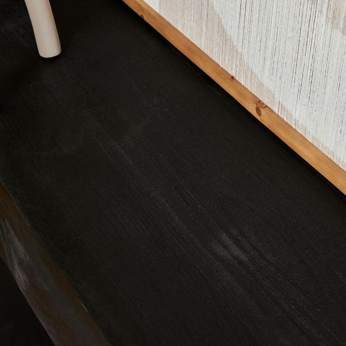 Console Bois Noir 2 Tiroirs Milora