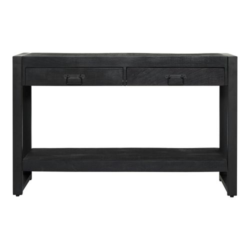 Console Bois Noir 2 Tiroirs Milora