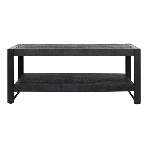 Table Basse Double Plateau Bois Noir Milora