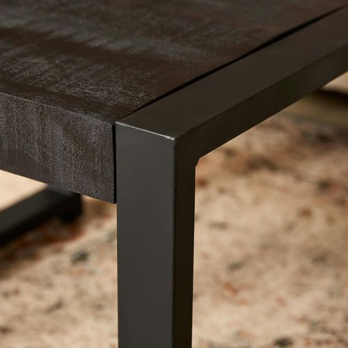 Bout De Canapé Noir En Bois Milora