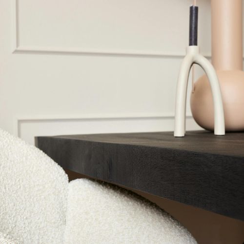 Table à Manger Noire En Bois 200 Cm Milora