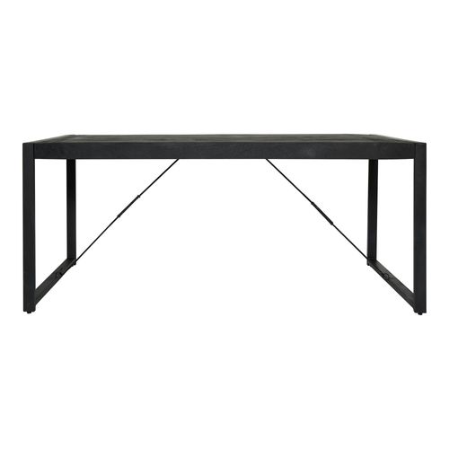 Table à Manger Noire En Bois 180 Cm Milora