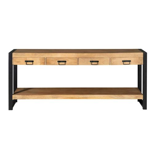Console XXL Bois Métal 180 Cm Milora