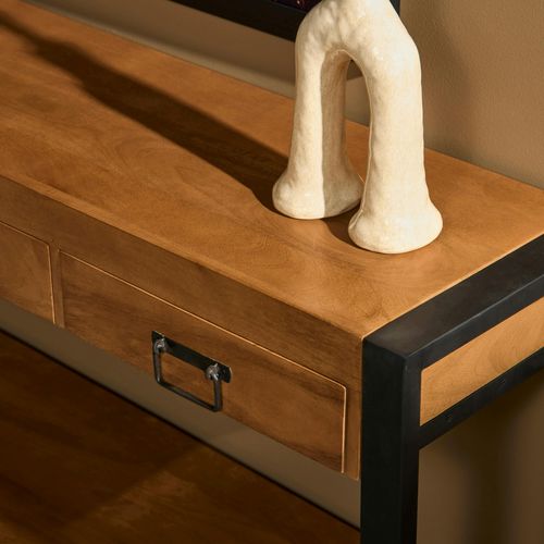 Console Longue Bois Métal 150 Cm Milora