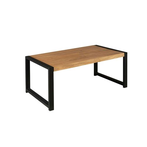 Table Basse Rectangulaire En Bois Et Métal Milora