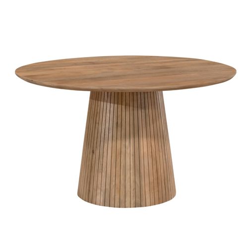 Table Ronde Bois à Pied Rainuré D.150 Cm Calero