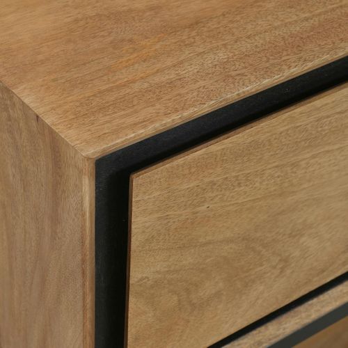 Grande Console D'entrée Bois Cadre Noir 180 Cm Uvea