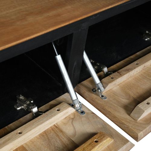 Grande Console D'entrée Bois Cadre Noir 3 Tiroirs Uvea