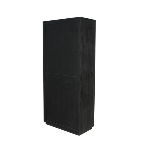 Bibliothèque Salon Bois Noir Montaro