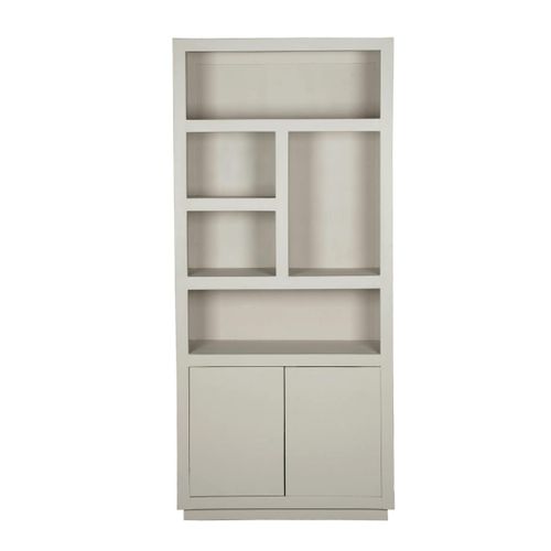 Bibliothèque Haute Bois Sable 2 Portes Montaro