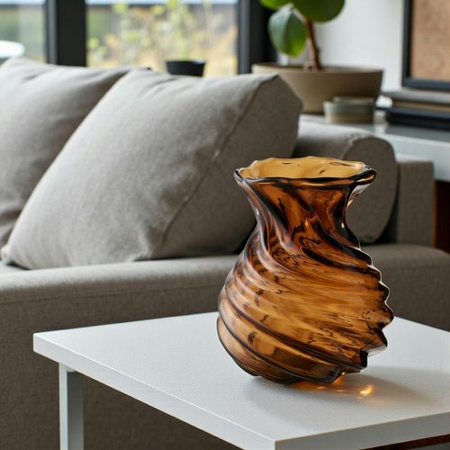 J-line Vase Design en Verre Safari 45cm Marron pas cher