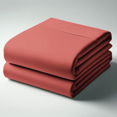 Drap Plat Coton Terracotta - 180 X 290 cm