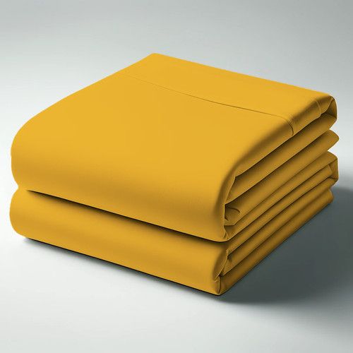 Drap Plat Coton Curry - 180 X 290