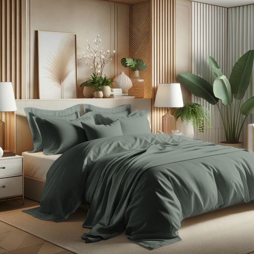 Housse de couette coton TERTIO® Lichen - 140 X 200 cm