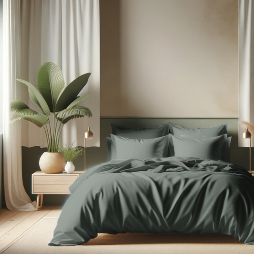 Housse de couette coton TERTIO® Lichen - 140 X 200 cm