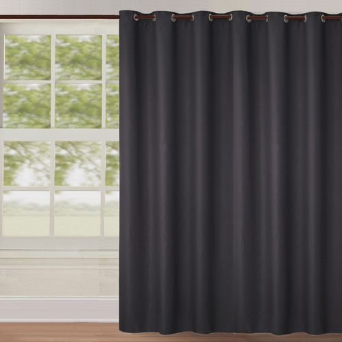 Rideau Occultant Uni Grande Largeur - 240x260 Cm - Gris Anthracite