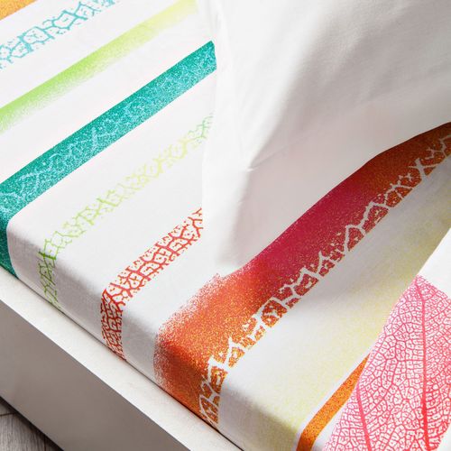 Drap-housse 90x190x28 Multicolore En Coton