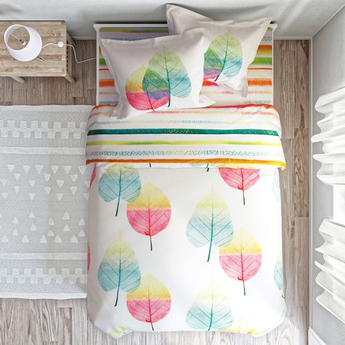 Drap-housse 160x200x28 Multicolore En Coton