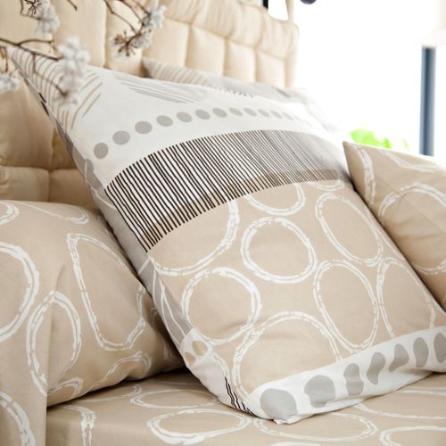 Taie Sac 63x63 Beige En Coton