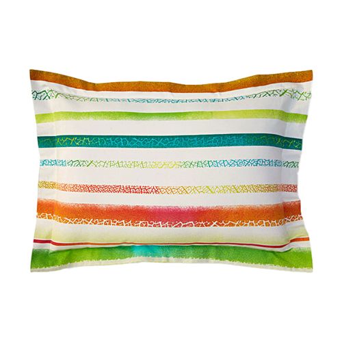 Taie Volant 50x70 Multicolore En Coton