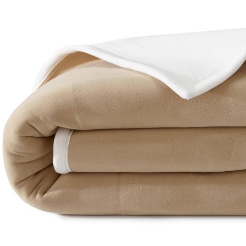 Couverture  Très Chaude 220x240 Naturel En Polyester