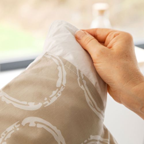 Drap-housse 90x190x28 Beige En Coton