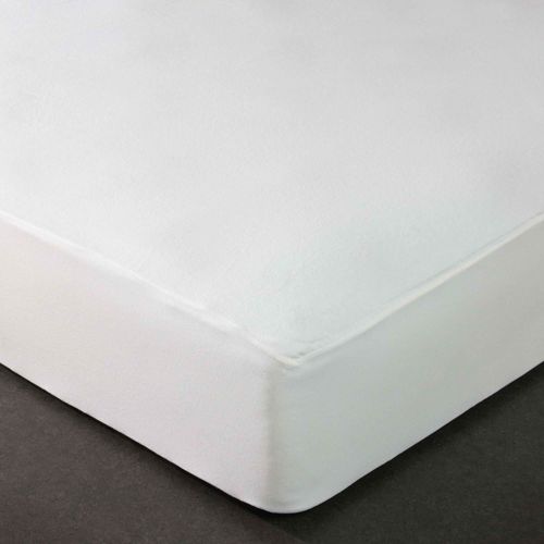 Protège Matelas Grands Bonnets 140x190x35 Blanc En Coton