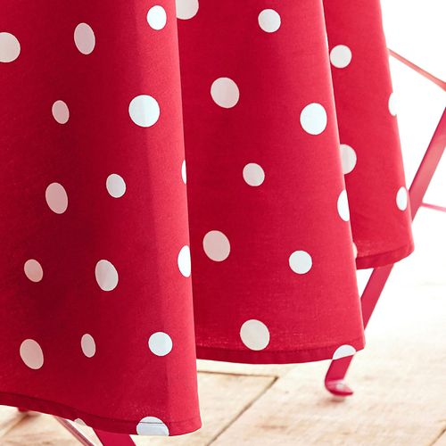 Nappe Ronde 180 Cm Rose Framboise En Coton