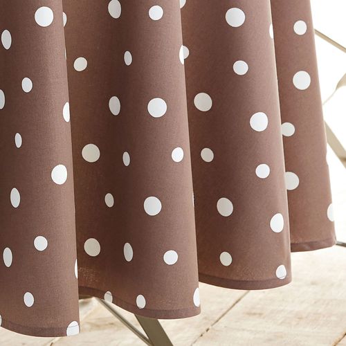 Nappe Ronde 180 Cm Marron Taupe En Coton