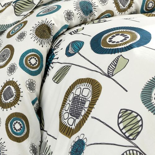 Housse De Couette 200x200 Bleu En Coton