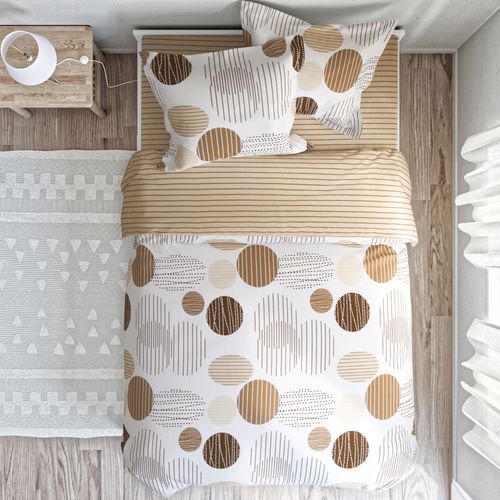 Drap-housse 160x200x28 Beige En Coton